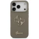 Guess iPhone 17 Pro vāciņš Silicone Big 4G Script, brūns