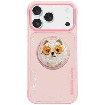 Nimmy iPhone 17 Pro Max vāciņš Glasses Cool Dog MagSafe, rozā