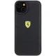 Ferrari iPhone 15 Plus vāciņš Quilted Metal Logo, melns