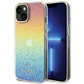 Guess iPhone 15 vāciņš IML Faceted Mirror Disco Iridescent, daudzkrāsains