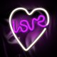 Neolia NNE02 LED Neons LOVE W SERCU, Balts/Violets