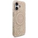Чехол Guess IML Flowers Electro Pearl Strap MagSafe для iPhone 17 — розовый