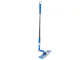 Telescopic Window Squeegee and Scrubber, Blue