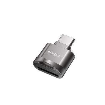 Картридер Type-C Micro SD OTG Yesido GS19, черный