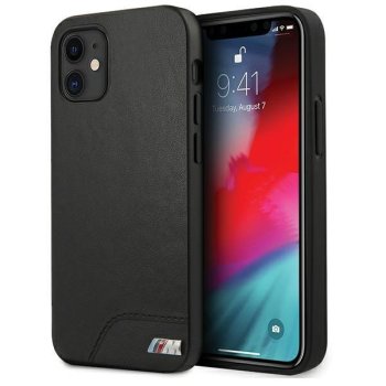 Apple iPhone 12 mini 5.4" BMW M Collection Smooth PU Case Cover (BMHCP12SMHOLBK), Black | Telefona Maciņš Vāks...
