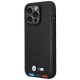 Apple iPhone 14 Pro 6,1\" BMW Leather Stamp Tricolor Case Cover (Bmhcp14l22ptdk), Black | Telefona Maciņš Vāks...