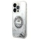 Чехол Karl Lagerfeld Liquid Glitter RSG для iPhone 14 Pro, серебристый