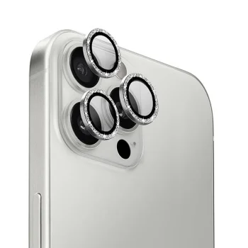 Uniq Optix alumīnija kameras objektīva aizsargstikls iPhone 16 Pro 6.3" / Max 6.9", balts, mirdzošs stikls...