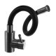 Kitchen Faucet with Flexible Spout, 8×56 cm, Black/Silver