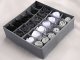 Underwear Drawer Organiser with 24 Compartments for Socks & Ties, Grey