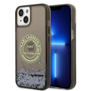 Чехол Karl Lagerfeld Liquid Glitter RSG для iPhone 14 - Черный