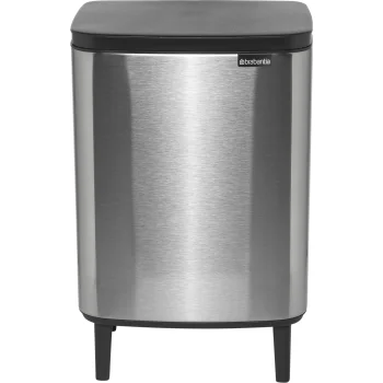 Atkritumu tvertne Brabantia Bo Hi 12 l, matēts tērauds / melna