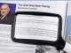 Folding Handheld Magnifier with 5 LED Light 3x, Black/White