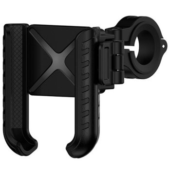 Universāls velosipēda telefona turētājs, 4.5–6.7 collu viedtālruņiem, melns