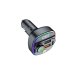 Bluetooth FM Transmitter for Car, Devia 30W PD USB-C & Dual USB Car Charger Adapter, black