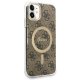 Guess iPhone 11 Case 4G MagSafe, Brown