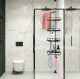 Teleskopiskais Vannas Istabas Plaukts Melns | Telescopic Bathroom Shelf Black