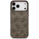 Brūns Guess 4G nauble Card Triangle vāciņš iPhone 18 Pro Max un 17 Pro Max