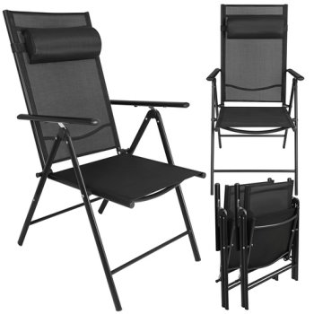 Складные садовые стулья набор 2 шт. Gardlov, черные