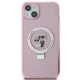 Karl Lagerfeld iPhone 15 Case Ring Stand Karl&Choupette MagSafe, Pink