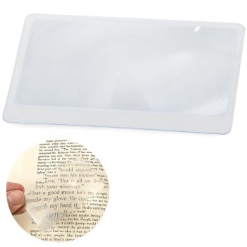 Credit Card Magnifier with Fresnel Lens for Reading 85x55mm