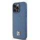 DKNY iPhone 15 Pro Max vāciņš Leather Monogram Pattern MagSafe, zils