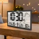 GreenBlue GB218 liels LCD sienas pulkstenis ar termometru