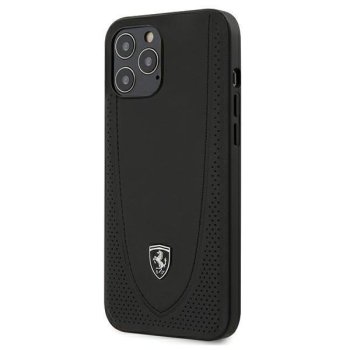 Ferrari iPhone 12 Pro Max vāciņš Off Track Perforated, melns