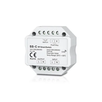 Умный RF Выключатель SS-C 100-240V 6A Push-Key для LED и Галогенных Ламп