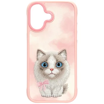 Nimmy iPhone 17 vāciņš Big Eyed Pet 2.0 Cat, rozā