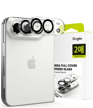 Ringke Camera Full Cover aizsargstikli iPhone Duo kamerai, 2 gab., melni