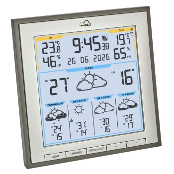 Tfa 35.8105.10 ID-08 WLAN bezvadu meteoroloģiskā stacija, pelēka