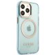 Guess Gold Outline Translucent MagSafe vāciņš iPhone 13 / 13 Pro - zils