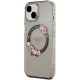 Guess iPhone 15 / 14 / 13 vāciņš IML Flowers Wreath MagSafe, melns