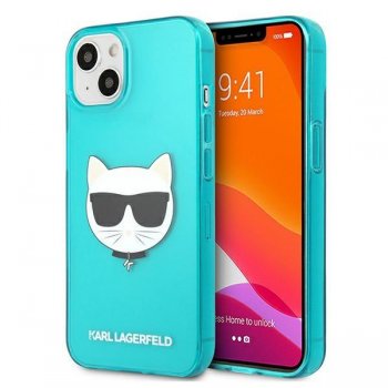 Apple iPhone 13 mini 5.4'' Karl Lagerfeld Glitter Choupette Fluo Cover Case, Blue | Telefona Vāciņš Maciņš Apvalks...