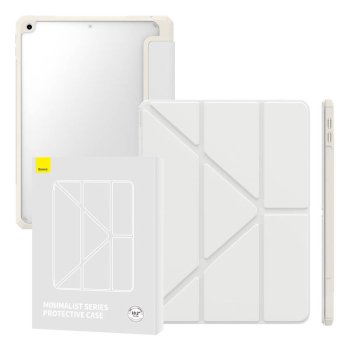 Apple iPad 10.2" 2019 / 2020 / 2021 Baseus Minimalist Tablet Cover Case, White | Planšetes Vāciņš Maciņš Apvalks...