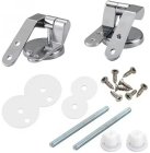 Hromēti metāla tualetes poda vāka eņģes, komplekts, sudraba