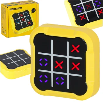 Электронная игра для детей 4-в-1 Крестики-нолики (Tic Tac Toe), желтая