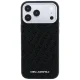 Karl Lagerfeld Grained Allover Logo MagSafe vāciņš priekš iPhone 17/18 Pro Max, melns