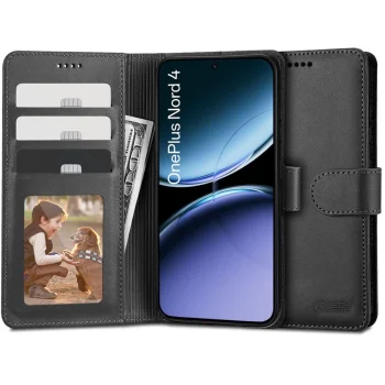 OnePlus Nord 4 Tech-Protect Wallet and Stand Function Case Cover, Black | Telefona Vāciņš Maciņš Apvalks Bamperis