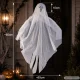 Hanging Halloween Ghost Decoration, 65 cm, Black and White