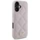 Guess iPhone 16 vāciņš Quilted Metal Logo, rozā