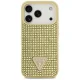 Guess Rhinestone Triangle Logo Case for iPhone 17 Pro - Gold