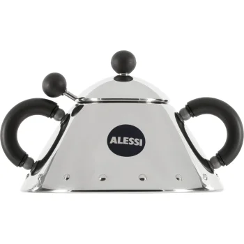 Cukurtrauks ar karotīti Alessi 9097 B, melns/sudraba