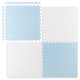 Large foam play mat puzzle Ricokids, 60x60 cm, 4 pcs, blue white
