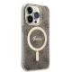 Apple iPhone 14 Pro Max 6.7\" Guess 4G Print MagSafe Case Cover (GUBPP14XH4EACSW) + Charger, Brown | Telefona Maciņš...