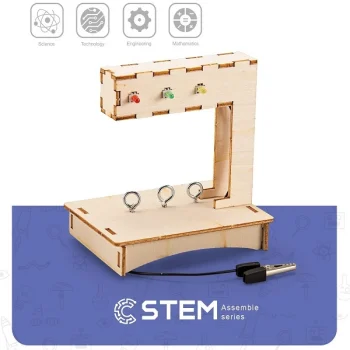 Деревянный конструктор Светофор, развивающая STEM-игрушка