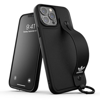 Чехол Adidas для iPhone 13 Pro Max с ремешком, черный