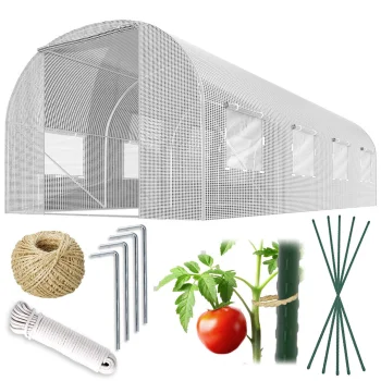 Садовая пленочная теплица Plonos 4975-B 3 x 4,5 м (13,5 м²), белая