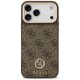 Guess iPhone 17 Pro Max Case 4G Strass Logo MagSafe, Brown